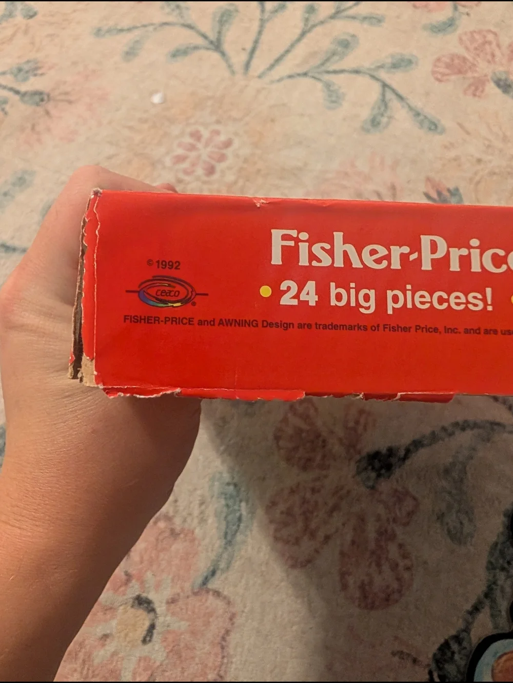 Vintage 1992 Fisher Price 24‎ Piece Bear Holding Balloon Puzzle